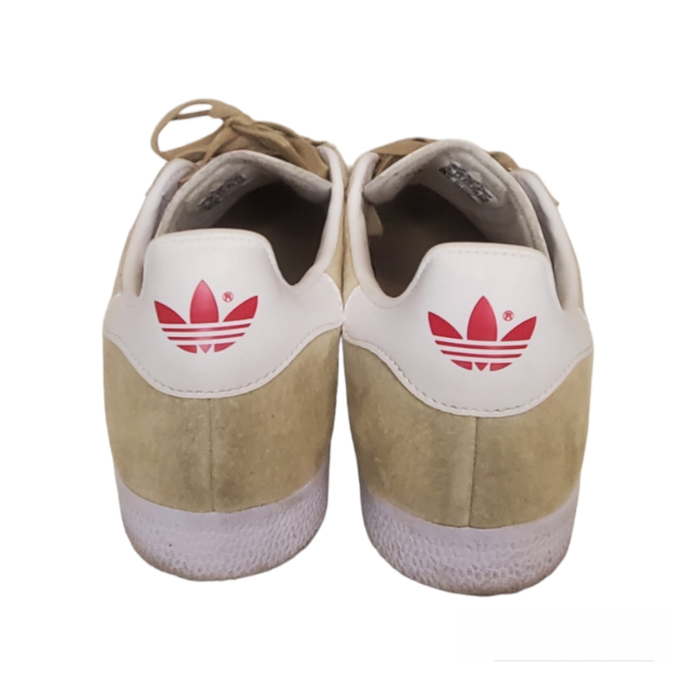 adidas Originals Gazelle Women's Tan and White Sneakers - Picture 3 of 6